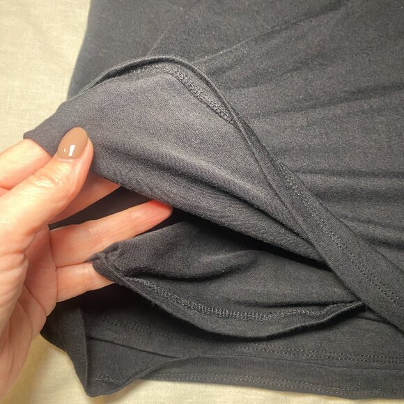 Nine Britton Azriel Black Knit Top Tank Lace Inset Womens M Lined Layering EUC - Picture 6 of 8